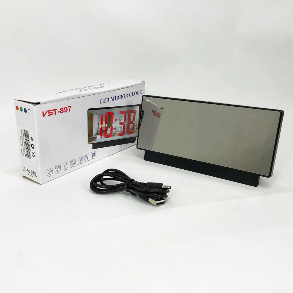 Годинник електронний настільний з дисплеєм VST-897-4, Настільний годинник для дому PM-62 Львів - фото 11