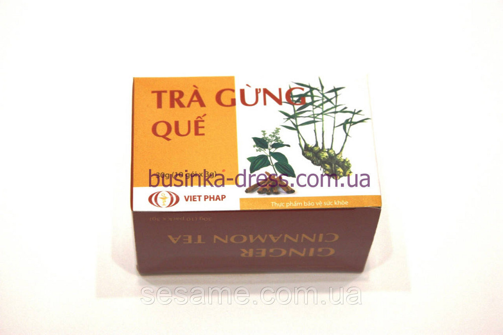 Лікувальний В'єтнамський чай з імбиром розчинний Thông tin Trà Gừng Quế 30г (В'єтнам) Харків - фото 1