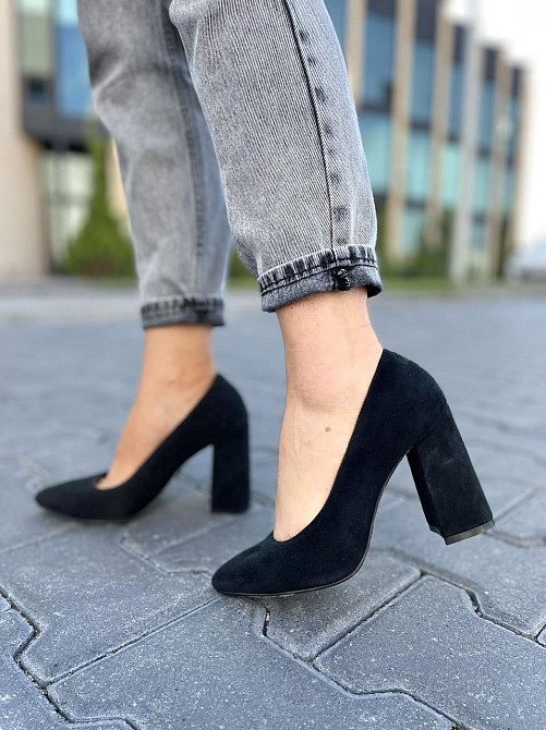 SANTINI Туфлі жіночі SANTINI чорні натуральна замша каблук 10 см 38р.39р.40р. (953571-21) Коломия - фото 3