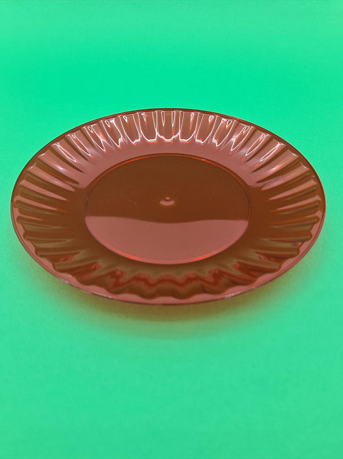 Тарілка 205 мм склоподібна, червона, 10 шт/уп Харків - фото 3