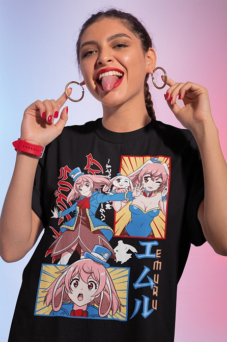 Футболка аниме Схангри Ла Фронтиер Буннй оверсайз (S/M/L) Черний AnimeJ0319 Днепр - изображение 1