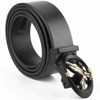 Ремень Vintage Мужской с пряжкой автомат с силуэтом орла Черный (20297) Винница