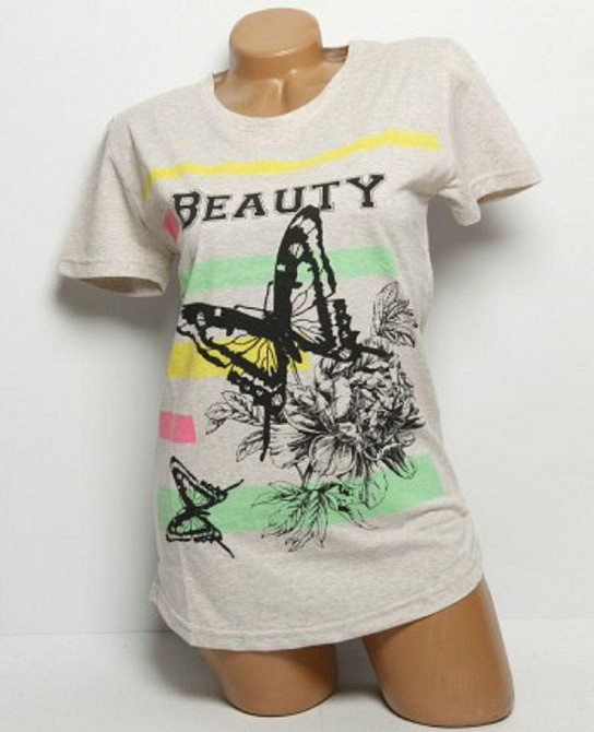 Футболка жіноча з метеликами 42 різнобарвний Київ - фото 1
