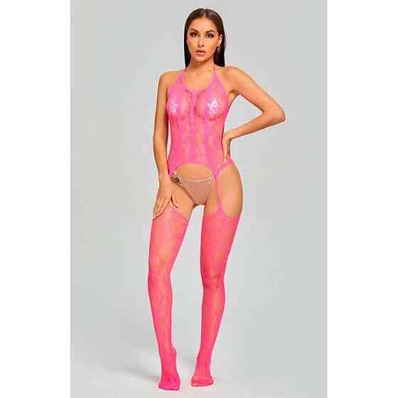 БодіСтокінг з імітацією корсета - Фуксія - S/M/L - Еротична білизна Вінниця