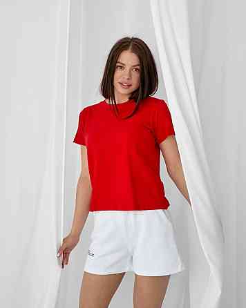 Базова футболка жіноча однотонна Червоний S Харків