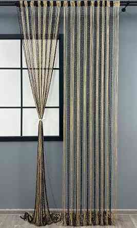 Шторы-нити с люрексом Венге с бежевым 300х300см 1 шт (61-104) Киев