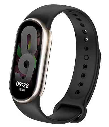 Ремешок для Xiaomi Mi Band 8 и Mi Band 9 силиконовый сменный браслет для фитнес трекера Xiaomi Mi Band (черный) Николаев