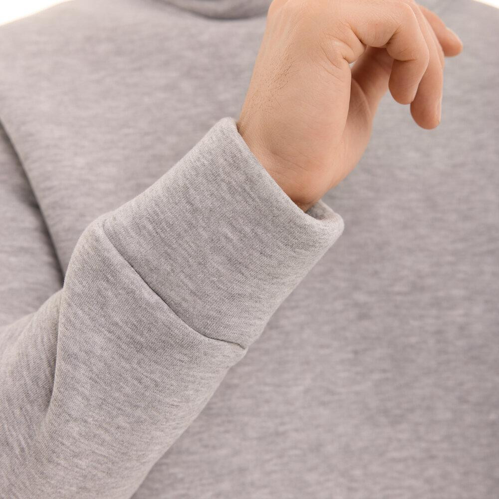 Тепле чоловіче худі на флісі з капюшоном сіре меланжеве Pobedov 008 ЗИМА Київ - фото 13