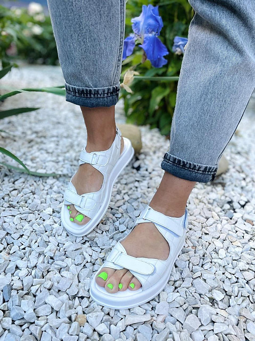 No brend Босоніжки жіночі 19-1 білі (літо, шкіра натуральна) (5087) 37р.38р.39р. Коломия - фото 10