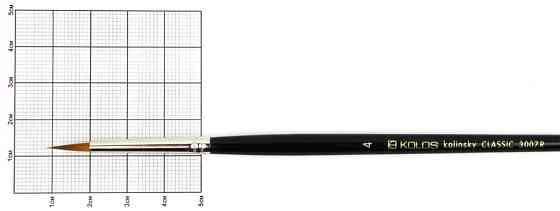 Кисточка колонок круглий Classic 3007R №4 коротка ручка KOLOS Киев