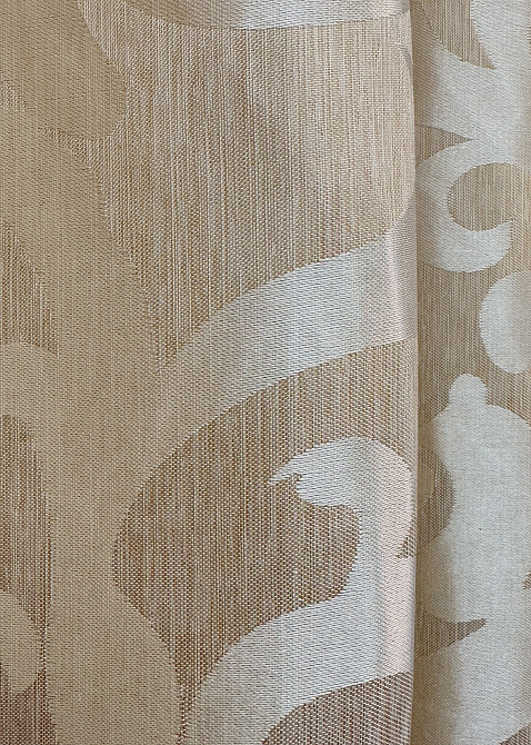 Комплект готових штор VR-Textil Жакард Вензель № 416ш Бежевий 150х290 см 2 шт (30-844) Київ - фото 8