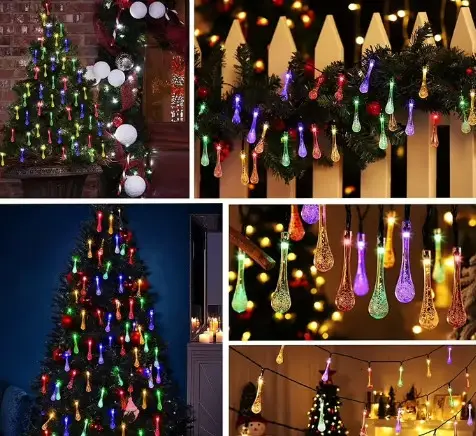 Гирлянда светодиодная Капли на белом проводе Мультицвет Винница - изображение 4