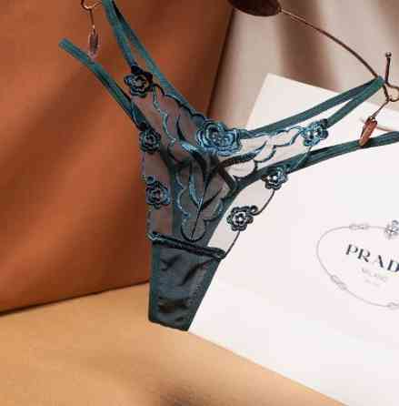 Стрінги з квітковим принтом еротичні універсальний зелений Київ