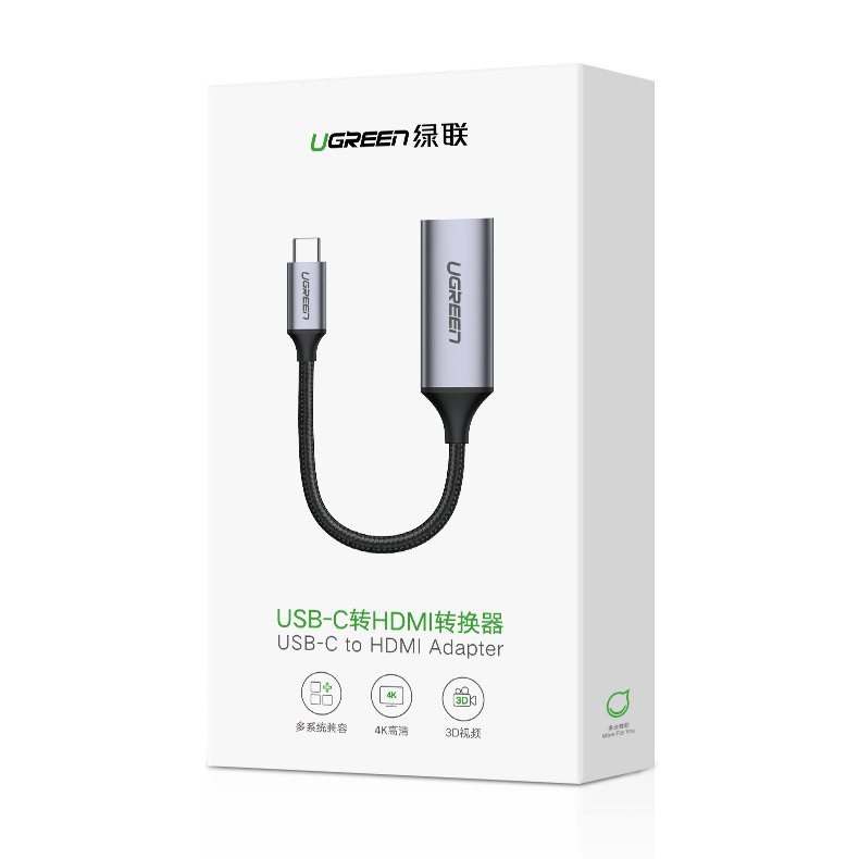 Перехідник USB 2.0 Type C --> HDMI V2.0 4K@60Hz 10 См CM297 UGREEN Сірий Вінниця - фото 9