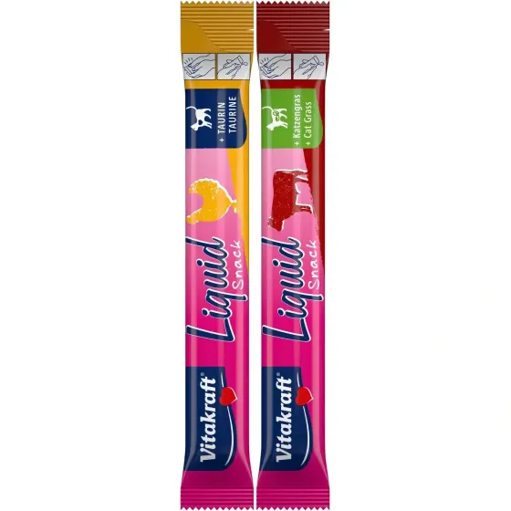 Лакомство для кошек Витакрафт Vitakraft Liquid Snack крем снеки со вкусом курицы и говядины и кошачьей травы (2 вкуса) 16 х 15 г Винница