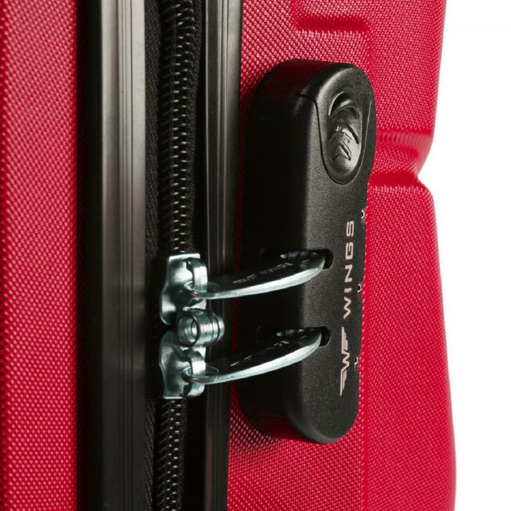 Чемодан пластиковый WINGS 147 микро 51 см красный Киев - изображение 4