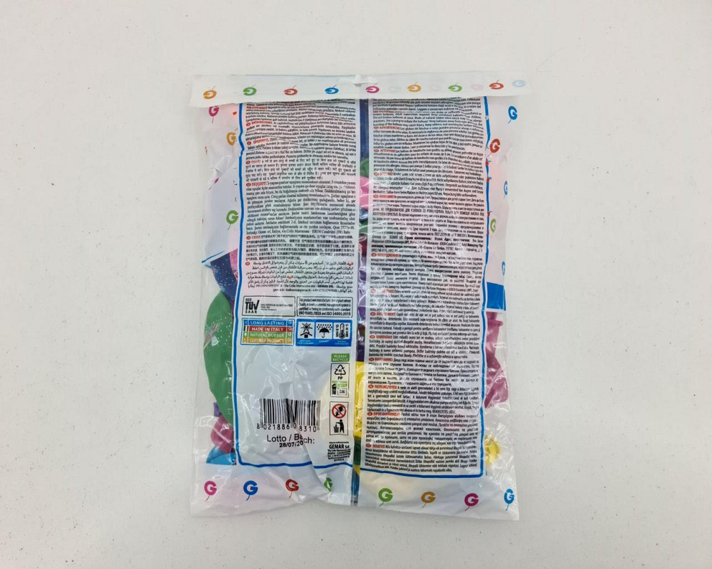 Повітряні кульки пастель "З Днем Народження" 10" (25 см) Gemar 100 шт (1 пач.) Харків - фото 2