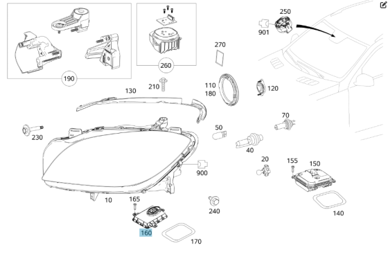 Mercedes-Benz  A2189007306 Блок керування фарою E-class W212 E-Class Coupe C207 CLS C218 ML/GLE W166 GLE Coupe C292 AMG GT Coupe С190 B-class W246 V-c Одесса