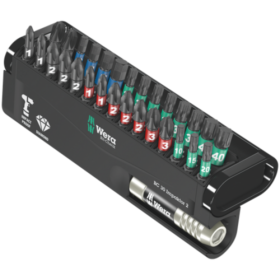 Набір ударних біт PH/PZ/HEX/Torx Wera з алмазним покриттям 30шт. 05057697001 Одеса
