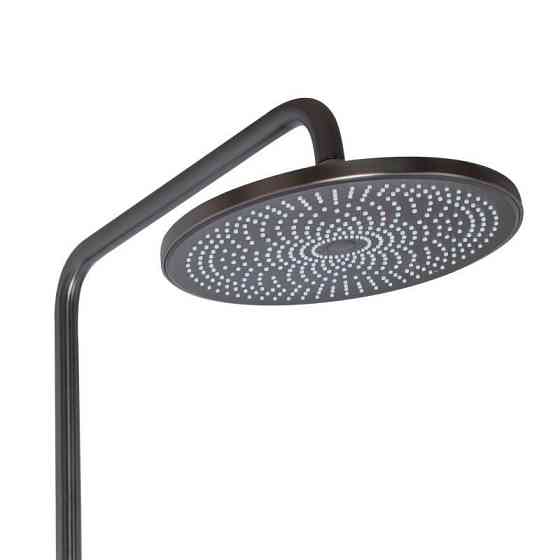Душевая система из латуни Qtap Slavonice на три потребителя (с изливом) QTSLA111GMB45905 Gunmetal Black Харьков