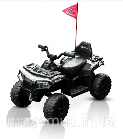Электроквадроцикл детский аккумуляторный SP 9 1 8 мощный электроквадроцикл для ребенка до 30 кг черный Мостиска