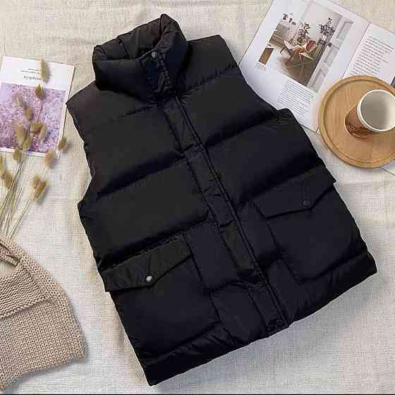 Жіноча жилетка з коміром осінній Чорний 50/52 Харків