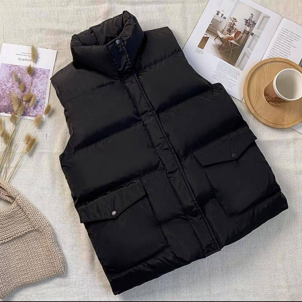 Женская жилетка с воротником осенняя Черный 50/52 Харьков - изображение 1