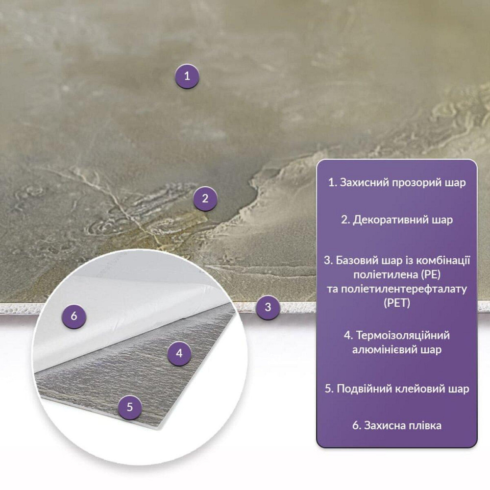 Самоклеюча стінова PET плитка 600х300х2мм SW-00002305 Київ - фото 2