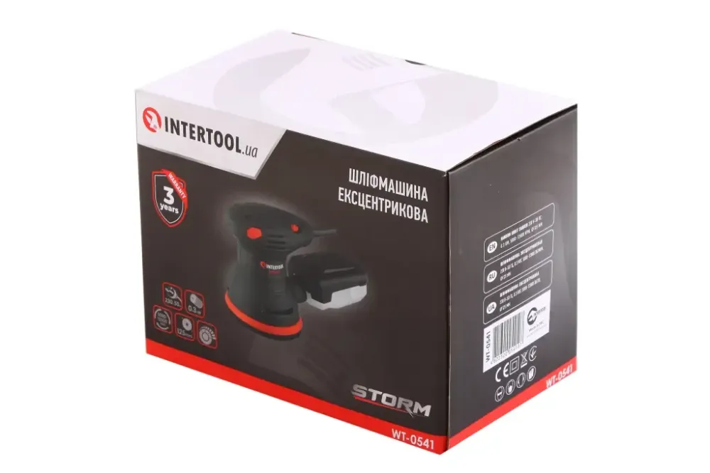 Шліфмашина ексцентрика 125 мм, 220В, 300 Вт, 5000-12000 про Intertool Storm Вінниця - фото 4