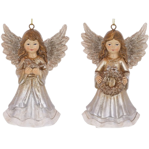 Декоративная подвеска Ангел 6.5*4*9.5см, 2 дизайна, цвет - карамель с шампушкой Житомир - изображение 1