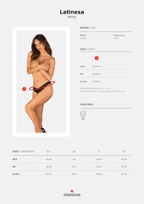 Трусики Obsessive Latinesa crotchless thong XL/2XL Львов - изображение 7