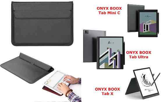 Чехол-конверт VitoCase для ONYX BOOX Tab Mini C, Tab Ultra, Tab X, с функцией подставки для книги Черный Киев