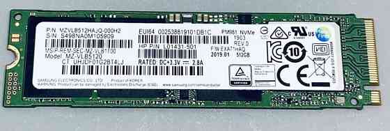SSD 512GB Samsung PM981 (970 EVO) m.2 NVMe 2280 V-NAND TLC. Харків