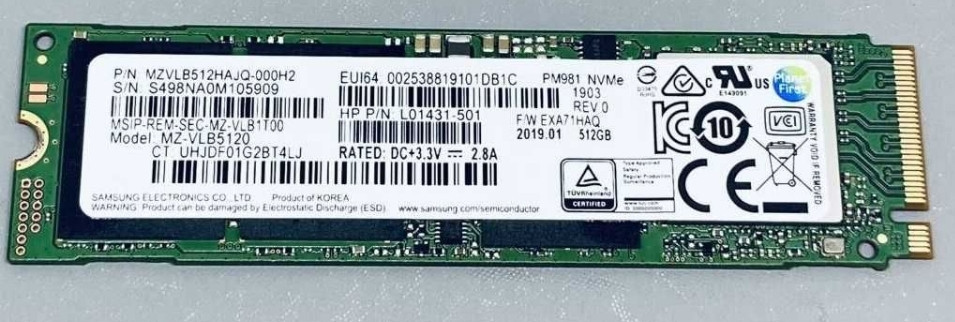 SSD 512GB Samsung PM981 (970 EVO) m.2 NVMe 2280 V-NAND TLC. Харків - фото 3