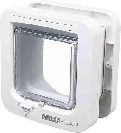 Дверцята для кішок SureFlap Sure Petcare DualScan з мікрочіпом, RFID-бірки для нашийників та сумісність з мікрочіпом, керування Київ