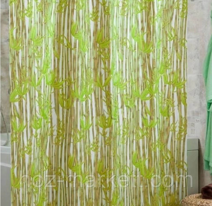 Штора в ванную тканевая Миранда бамбук бежевый 180 х 200 см Харьков - изображение 2
