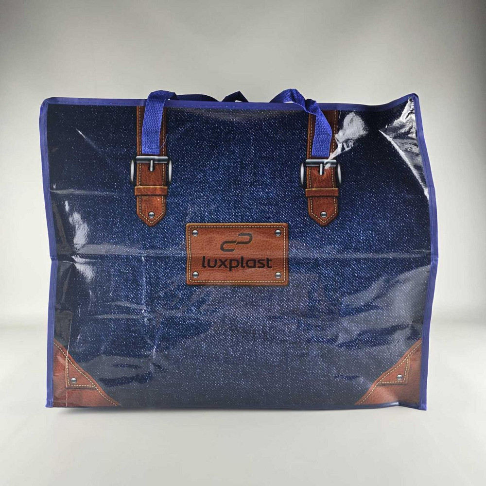 Поліпропіленова сумка господарська з кольоровим малюнком No5 Джинс (1 шт.) Харків - фото 1