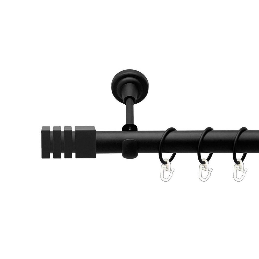 Карниз Orvit Акорда металевий однорядний відкритий гладка труба кільце металеве Чорний Оксамит 25 мм 160 см Львов - изображение 1