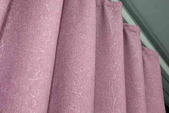 Комплект готових штор VR-Textil Льон № 1345ш Рожевий 150х270 см 2 шт (33-0296) Київ