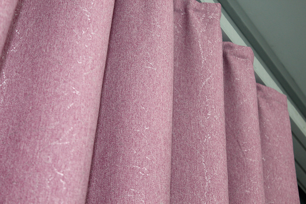 Комплект готових штор VR-Textil Льон № 1345ш Рожевий 150х270 см 2 шт (33-0296) Київ - фото 6