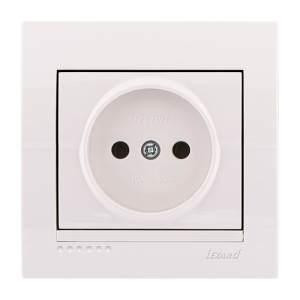 DERIY білий Розетка внутрішня без заземлення Лезард Житомир - фото 1