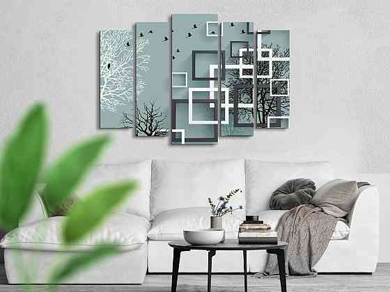 Модульна картина у вітальню / спальню Абстракція дерева Art-403_5 ( 80х118см ) Київ