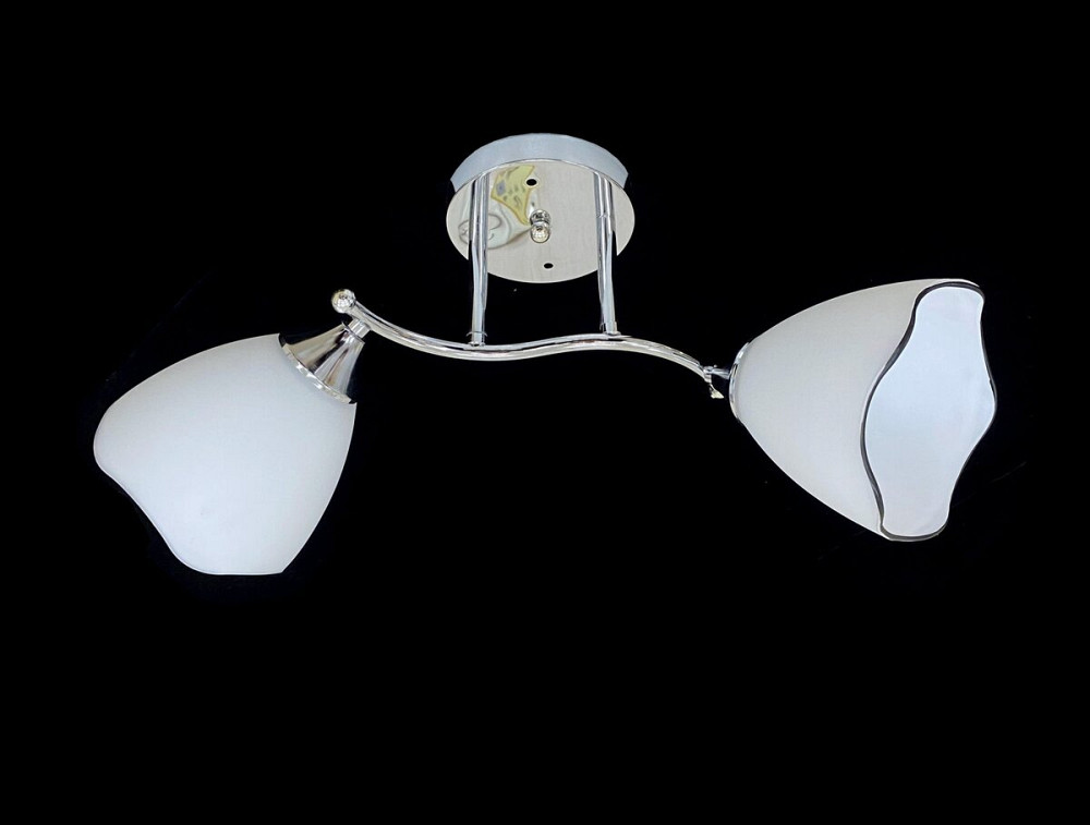 Люстра стельова на 2 плафони 9823E/2 Хром Коломия - фото 1