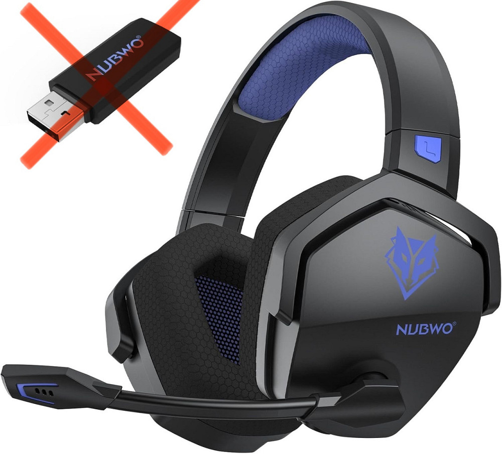 Беспроводная игровая Bluetooth гарнитура NUBWO G06 с микрофоном, полноразмерные наушники для гейминга синие Киев - изображение 1