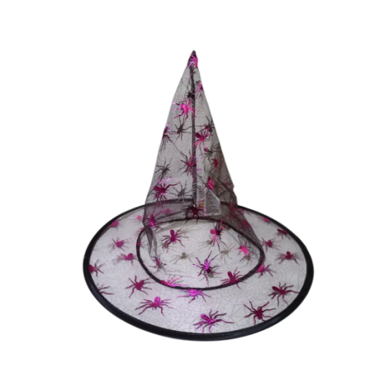 Шапка ведьмы на Хэллоуин one size черно-розовый Киев