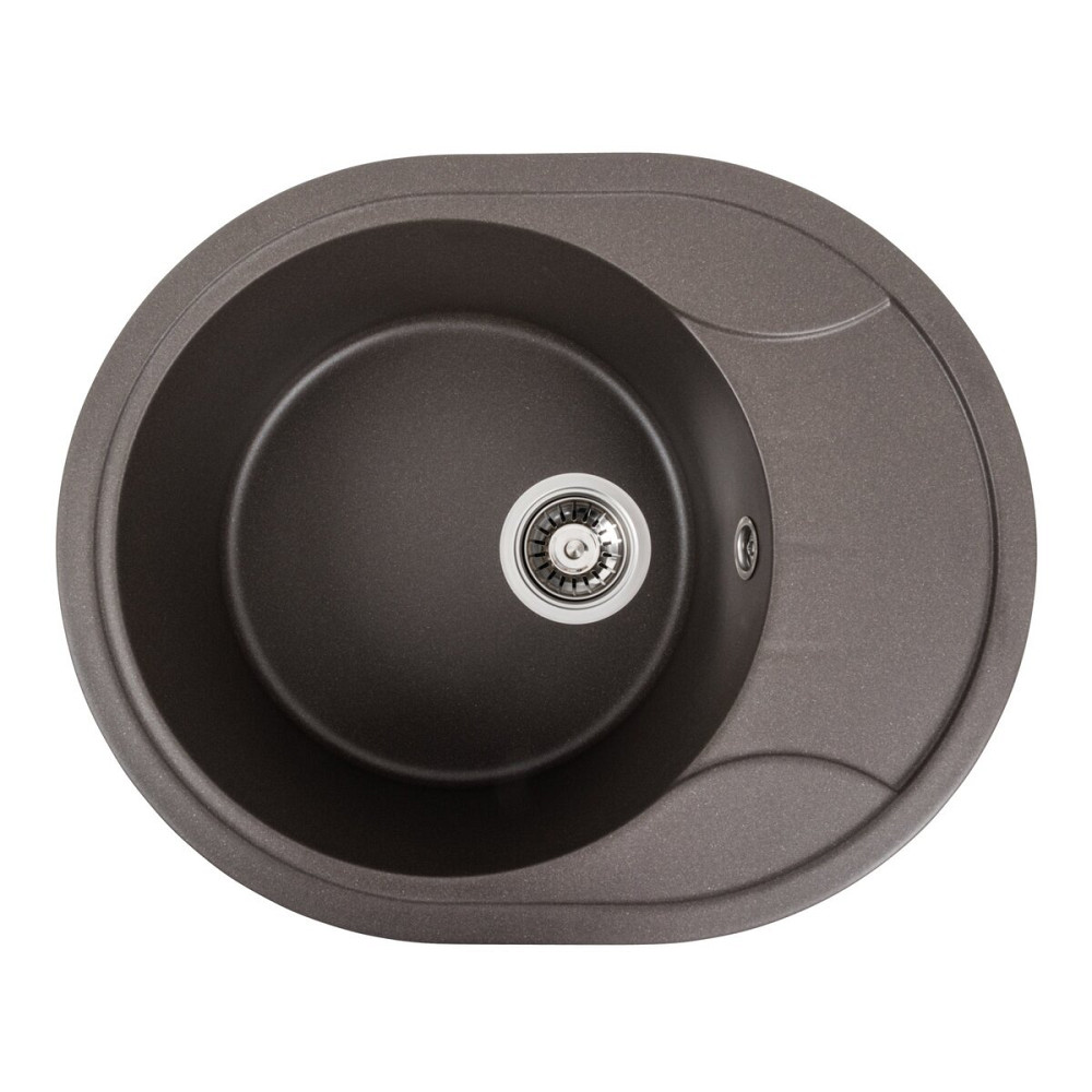 PLATINUM Гранітна мийка для кухні Platinum 5847 ONYX матова Темна скеля Київ - фото 1