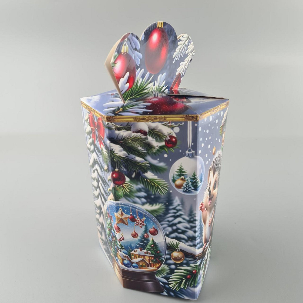 Новогодняя подарочная картонная упаковка для конфет (800грм) №214 