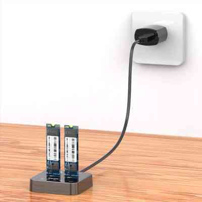 Док-станція для накопичувачів Maiwo 2*NVMe M.2 SSD Key M/B+M USB 3.1 Gen2 Type-C (K3016P) Вінниця