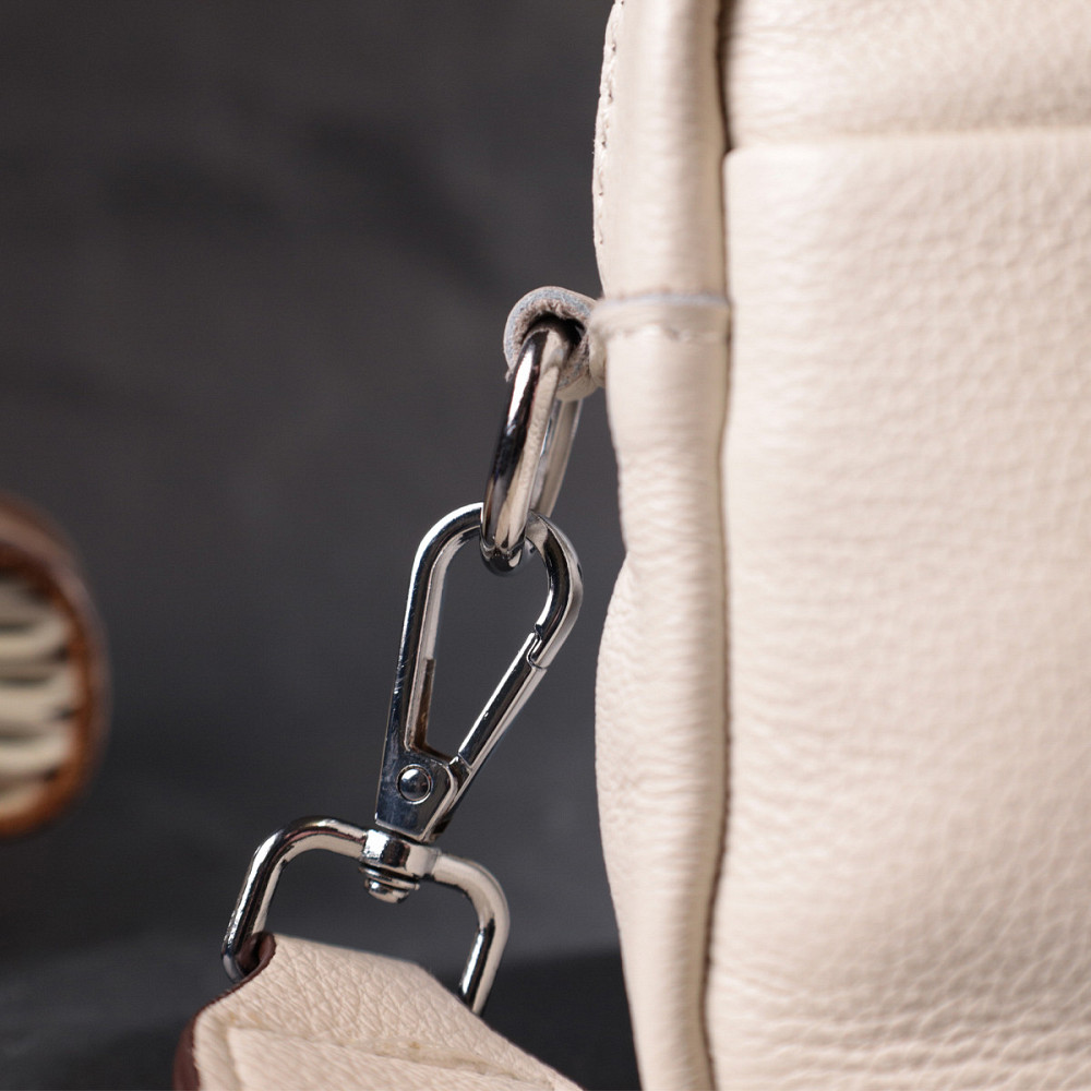 Качественная сумка для женщин из натуральной мягкой кожи Vintage 22438 Белая Киев - изображение 9