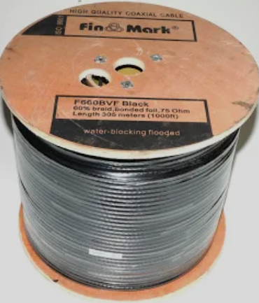 TV кабель FinMark F1160BV, чорний, 305 м Вінниця